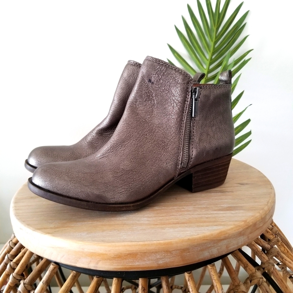 Lucky Brand Basel metallic ankle boots